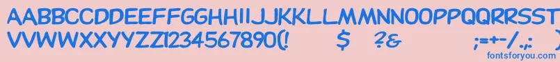 Dupuyheavywd Font – Blue Fonts on Pink Background