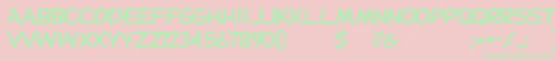 Dupuyheavywd Font – Green Fonts on Pink Background