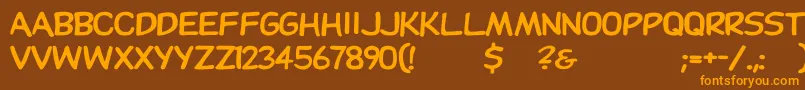 Lisätietoja Dupuyheavywd-fontista Dupuyheavywd-fontti – oranssit fontit ruskealla taustalla