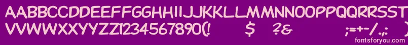 Dupuyheavywd Font – Pink Fonts on Purple Background