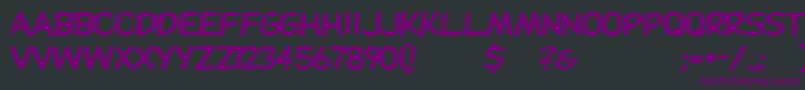Шрифт Dupuyheavywd – фиолетовые шрифты на чёрном фоне