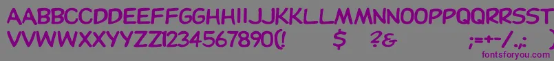 Dupuyheavywd Font – Purple Fonts on Gray Background
