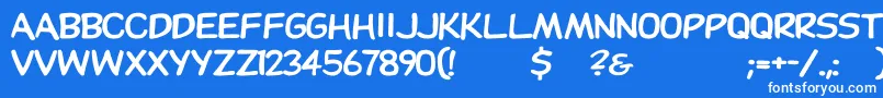 Dupuyheavywd Font – White Fonts on Blue Background