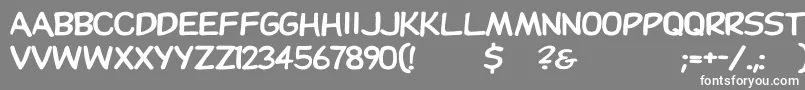 フォントDupuyheavywd – 灰色の背景に白い文字