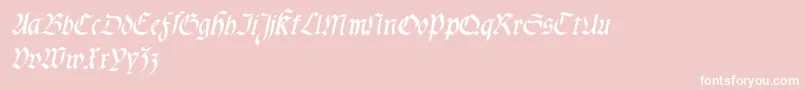 Fractasemibolditalic Font – White Fonts on Pink Background