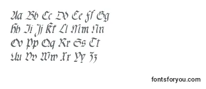 Schriftart Fractasemibolditalic