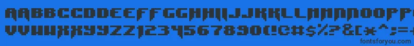 フォントSyntaxE11 – 黒い文字の青い背景