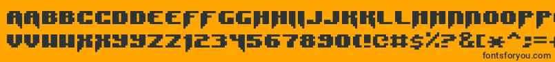 Шрифт SyntaxE11 – чёрные шрифты на оранжевом фоне