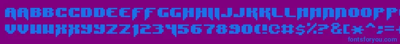 fuente SyntaxE11 – Fuentes Azules Sobre Fondo Morado