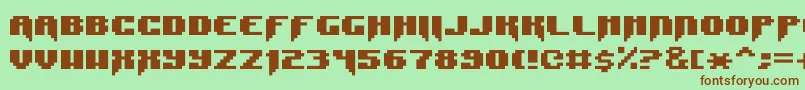 SyntaxE11 Font – Brown Fonts on Green Background
