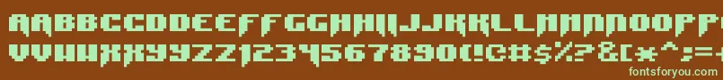 Шрифт SyntaxE11 – зелёные шрифты на коричневом фоне