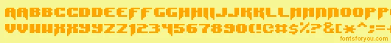 SyntaxE11 Font – Orange Fonts on Yellow Background