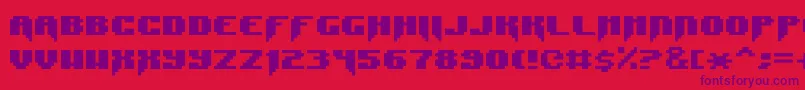 SyntaxE11 Font – Purple Fonts on Red Background