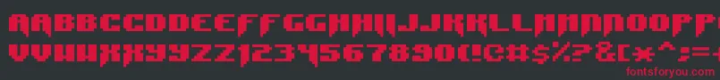SyntaxE11 Font – Red Fonts on Black Background
