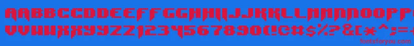 SyntaxE11 Font – Red Fonts on Blue Background