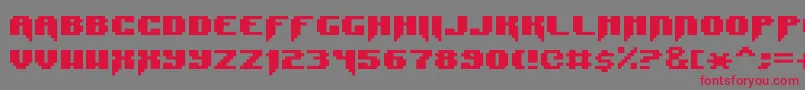 Czcionka SyntaxE11 – czerwone czcionki na szarym tle