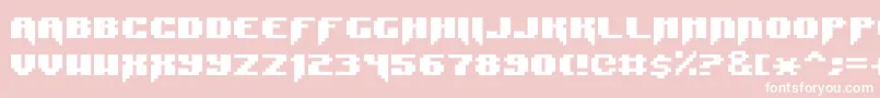 SyntaxE11-Schriftart – Weiße Schriften auf rosa Hintergrund