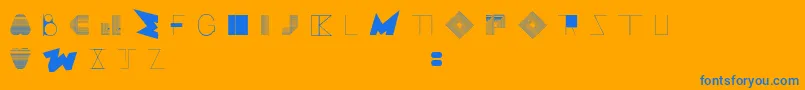 fuente BossMOne – Fuentes Azules Sobre Fondo Naranja