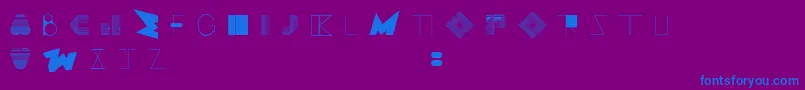BossMOne Font – Blue Fonts on Purple Background