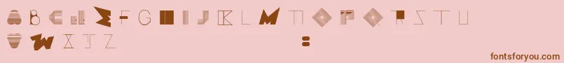 Fonte BossMOne – fontes marrons em um fundo rosa