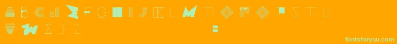 Czcionka BossMOne – zielone czcionki na pomarańczowym tle