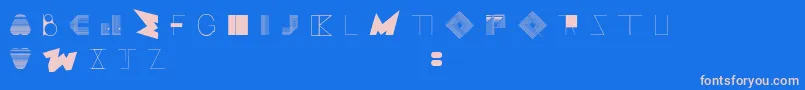 BossMOne Font – Pink Fonts on Blue Background
