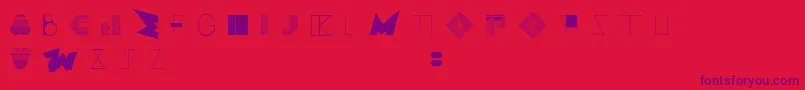 BossMOne Font – Purple Fonts on Red Background