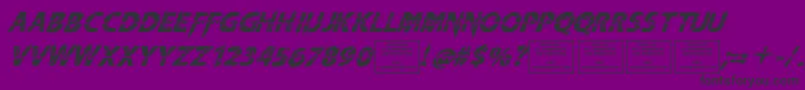 KnifefightballetItalic Font – Black Fonts on Purple Background