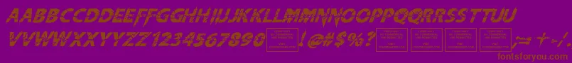 KnifefightballetItalic Font – Brown Fonts on Purple Background