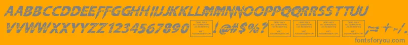 KnifefightballetItalic Font – Gray Fonts on Orange Background