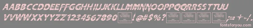 KnifefightballetItalic Font – Pink Fonts on Gray Background