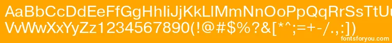 Pragmaticacftt Font – White Fonts on Orange Background
