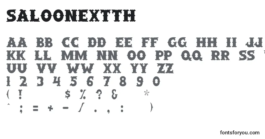 Шрифт SaloonextTh – алфавит, цифры, специальные символы