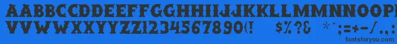 SaloonextTh Font – Black Fonts on Blue Background