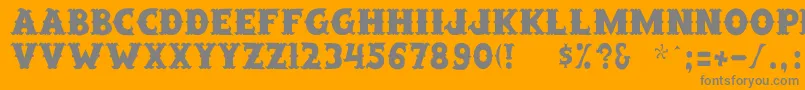 SaloonextTh Font – Gray Fonts on Orange Background