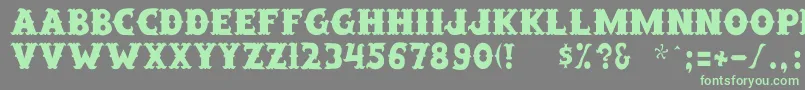 SaloonextTh-Schriftart – Grüne Schriften auf grauem Hintergrund
