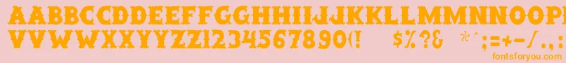 SaloonextTh Font – Orange Fonts on Pink Background