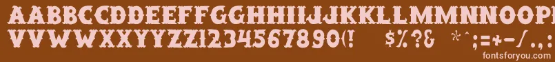 SaloonextTh Font – Pink Fonts on Brown Background