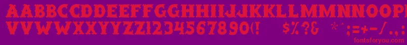 フォントSaloonextTh – 紫の背景に赤い文字