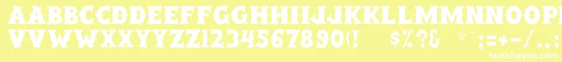 SaloonextTh Font – White Fonts on Yellow Background