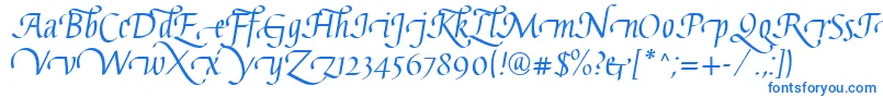 Шрифт GaiusLtRegularSwashBeginning – синие шрифты