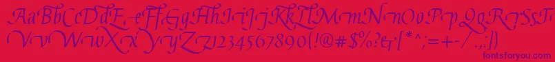 GaiusLtRegularSwashBeginning Font – Purple Fonts on Red Background