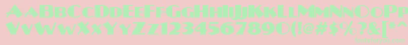 Plugnickelnf Font – Green Fonts on Pink Background