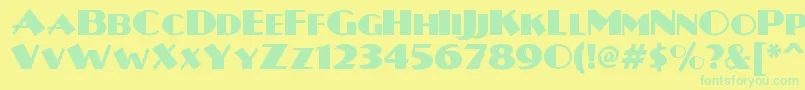 Подробнее о шрифте Plugnickelnf Шрифт Plugnickelnf – зелёные шрифты на жёлтом фоне