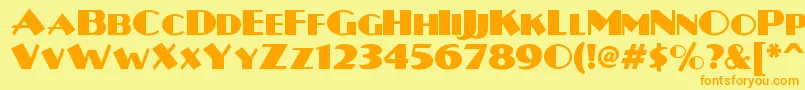 Plugnickelnf Font – Orange Fonts on Yellow Background