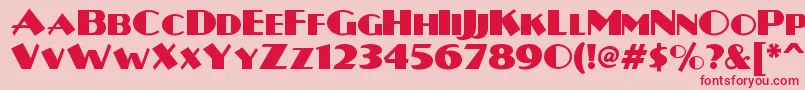 Plugnickelnf Font – Red Fonts on Pink Background