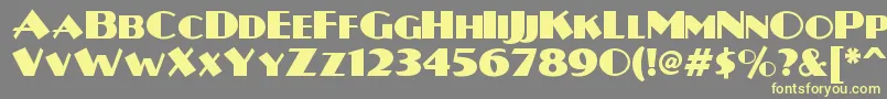 Czcionka Plugnickelnf – żółte czcionki na szarym tle