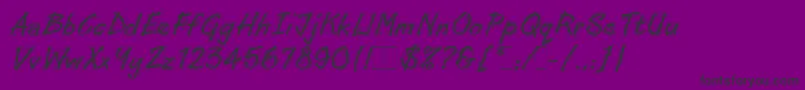 Police LinoCutLetPlain.1.0 – polices noires sur fond violet