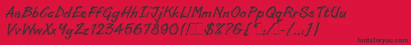 LinoCutLetPlain.1.0 Font – Black Fonts on Red Background