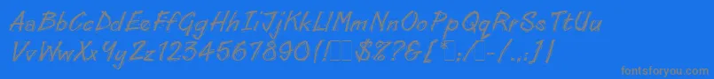 LinoCutLetPlain.1.0-Schriftart – Graue Schriften auf blauem Hintergrund
